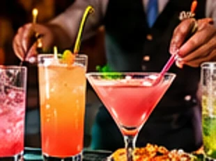 Illustrative bartenders event scene