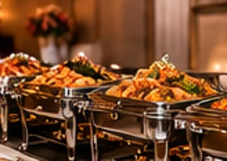 Illustrative catering event scene